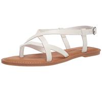 Amazon Essentials Women's Casual Strappy Sandal, White, 2 UK