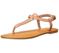 Amazon Essentials Women's Casual Thong Sandal with Ankle Strap, Camel, 8 UK