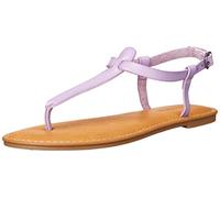 Amazon Essentials Women's Casual Thong Sandal with Ankle Strap, Lavender, 9.5 UK