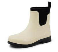 Amazon Essentials Women's Chelsea Ankle Rain Boot, Ivory, 2 UK