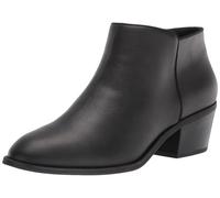 Amazon Essentials Women's Classic Ankle Boots, Black Faux Leather, 2.5 UK