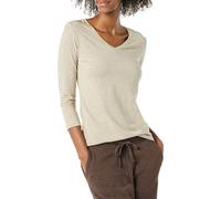Amazon Essentials Women's Classic-Fit 3/4 Sleeve V-Neck T-Shirt (Available in Plus Size), Tan Heather, XX-Large