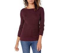 Amazon Essentials Women's Classic-Fit Lightweight Long-Sleeve Jumper, Burgundy, L