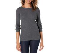 Amazon Essentials Women's Classic-Fit Lightweight Long-Sleeve Jumper, Charcoal Heather, XXL