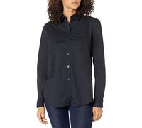 Amazon Essentials Women's Classic-Fit Long-Sleeve Button-Down Poplin Shirt, Black, XX-Large