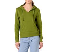 Amazon Essentials Women's Classic-Fit Long-Sleeve Open V-Neck Hooded Sweatshirt, Green, S