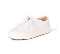 Amazon Essentials Women's Comfortable Lace Up Trainers, White, 8.5 UK