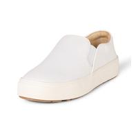 Amazon Essentials Women's Comfortable Slip-On Trainers, White, 7.5 UK