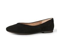 Amazon Essentials Women's Comfortable Square-Toe Slip-On Ballet Flat, Black, 8 UK