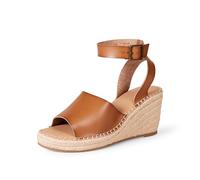 Amazon Essentials Women's Comfortable Wedge Espadrille Sandal, Tan, 4.5 UK
