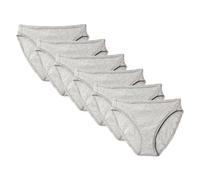Amazon Essentials Women's Cotton Bikini Brief Underwear Plus, Mediu Grey Heather 6PK, XL Plus