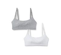 Amazon Essentials Women's Cotton Jersey Comfort Nursing Bra, Pack of 2, Grey Heather/White, S