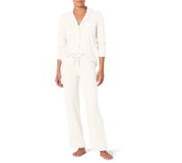 Amazon Essentials Women's Cotton Modal Long-Sleeve Shirt and Full-Length Bottom Pajama Set, White, XX-Large