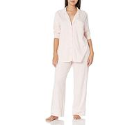 Amazon Essentials Women's Cotton Modal Long-Sleeve Shirt and Full-Length Bottom Pyjama Set, Pale Pink, 3XL Plus