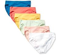 Amazon Essentials Women's Cotton Stretch High-Cut Bikini Panty, Pretty Colour Pops, 12