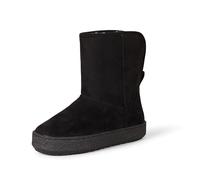 Amazon Essentials Women's Cozy Shearling Boots, Black Microsuede, 5.5 UK