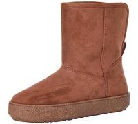 Amazon Essentials Women's Cozy Shearling Boots, Chestnut Brown Microsuede, 7 UK