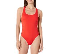 Amazon Essentials Women's Criss-Cross Back One-Piece Swimming Costume, Bright Poppy Red, 16