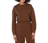 Amazon Essentials Women's Cropped Drop-Shoulder Sweatshirt (Available in Plus Size), Deep Brown, XXL