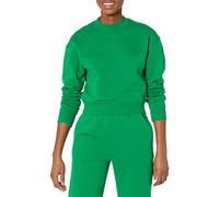 Amazon Essentials Women's Cropped Drop-Shoulder Sweatshirt (Available in Plus Size), Green, S