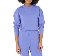 Amazon Essentials Women's Cropped Drop-Shoulder Sweatshirt (Available in Plus Size), Purple Blue, L