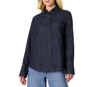 Amazon Essentials Women's (Demi's Pick) Oversized-Fit Denim Button-Down Shirt, Rinse, XL