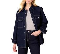 Amazon Essentials Women's (Demi's Pick) Oversized-Fit Heavyweight Denim Shirt Jacket, Rinse Wash, XXL