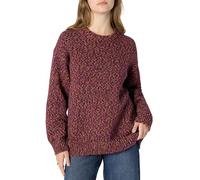 Amazon Essentials Women's (Demi's Pick) Oversized-Fit Multi-Colour Heavyweight Crewneck Jumper, Burgundy Marl, XS