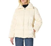 Amazon Essentials Women's (Demi's Pick) Oversized-Fit Square Quilted Puffer Jacket with Adjustable Waist, Cream, XXL
