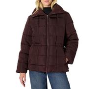 Amazon Essentials Women's (Demi's Pick) Oversized-Fit Square Quilted Puffer Jacket with Adjustable Waist, Dark Maroon, XXL