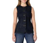 Amazon Essentials Women's (Demi's Pick) Regular-Fit Button-Down Denim Gilet, Rinse Denim, 18