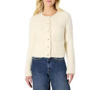 Amazon Essentials Women's (Demi's Pick) Regular-Fit Wool-Blend Boucle Button-Down Jacket, Cream, S
