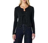 Amazon Essentials Women's (Demi's Pick) Slim-Fit Ribbed Cardigan & Cami Set with Removable Straps, Black, XS