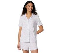 Amazon Essentials Women's Disney Women's Modal Pajama Set, Pack of 1, Light Blue Princess Signature, Small