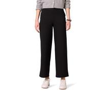 Amazon Essentials Women's Dressy Cropped Wide Leg Pull-On Trousers, Black, L