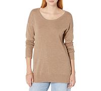 Amazon Essentials Women's Fair Isle Christmas Crewneck Pattern Jumper, Camel Heather, S