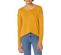 Amazon Essentials Women's Fair Isle Christmas Crewneck Pattern Jumper, Mustard Yellow, L