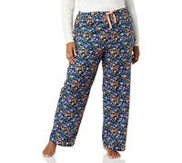 Amazon Essentials Women's Flannel Pajama Sleep Pant, Navy Floral Print, M