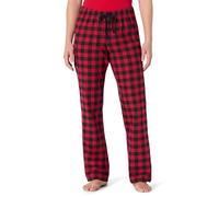 Amazon Essentials Women's Flannel Pajama Sleep Pant, Red Buffalo Check, XS