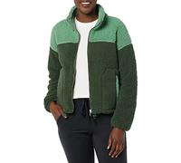 Amazon Essentials Women's Fleece Zip-Up Sherpa Jacket with Stand Neck, Dark Green Sage Green Shearling, XX-Large