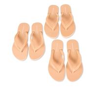 Amazon Essentials Women's Flip Flops, Pack of 3, Beige, 7 UK