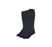 Amazon Essentials Women's Football Socks, Over-the-Calf Athletic Fit with Zone Cushioning and Arch Support, 3 Pairs, Black, 3-7