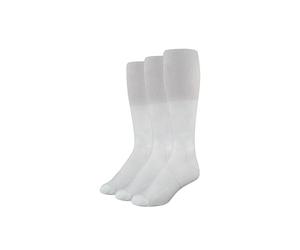 Amazon Essentials Women's Football Socks, Over-the-Calf Athletic Fit with Zone Cushioning and Arch Support, 3 Pairs, White, 5.5-10