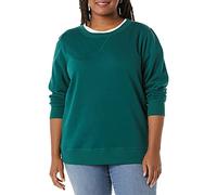 Amazon Essentials Women's French Terry Fleece Crewneck Sweatshirt (Available in Plus Size), Dark Green, X-Large