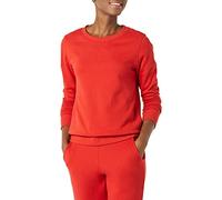 Amazon Essentials Women's French Terry Fleece Crewneck Sweatshirt (Available in Plus Size), Red, X-Small