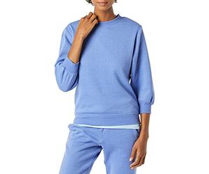Amazon Essentials Women's French Terry Fleece Sleeve Detail Crewneck Sweatshirt, Blue, XX-Large
