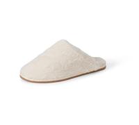 Amazon Essentials Women's Fuzzy Plush Slippers, Ivory, 8 UK