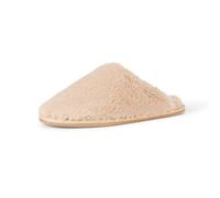 Amazon Essentials Women's Fuzzy Plush Slippers, Tan, 10 UK
