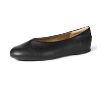 Amazon Essentials Women's Glove Ballet Flats, Black Faux Leather, 7.5