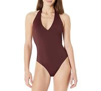 Amazon Essentials Women's Halter One Piece Swimsuit, Deep Brown, 20